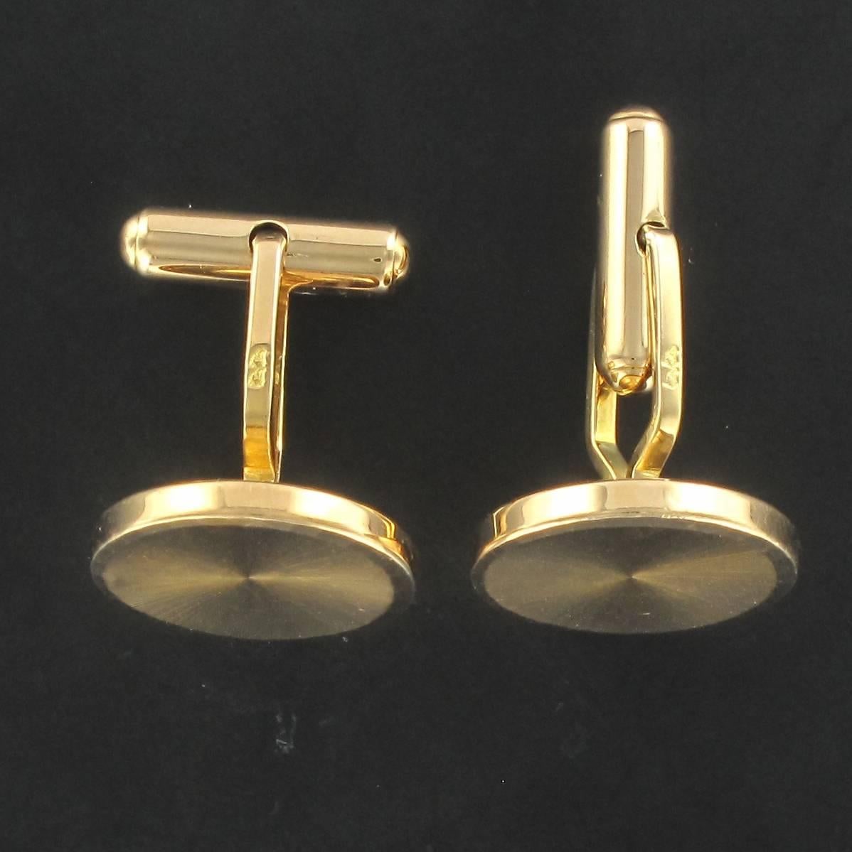 Men's 1960s French Retro 18 Karats Gold Cufflinks