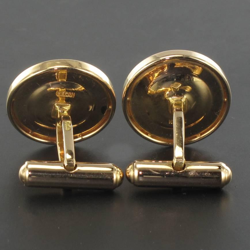 1960s French Retro 18 Karats Gold Cufflinks 2