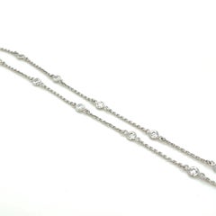 Roberto Coin, 18K White Gold and Diamond Station Necklace