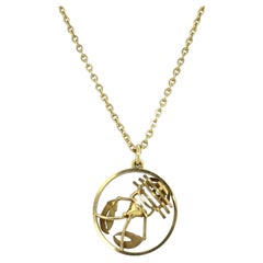 Gübelin, ciondolo/collana vintage in oro giallo 18 carati a forma di aragosta