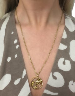 Gübelin, ciondolo/collana vintage in oro giallo 18 carati a forma di aragosta