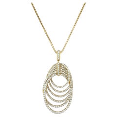 David Yurman, 18K Yellow Gold and Diamond Origami Removable Pendant/Necklace