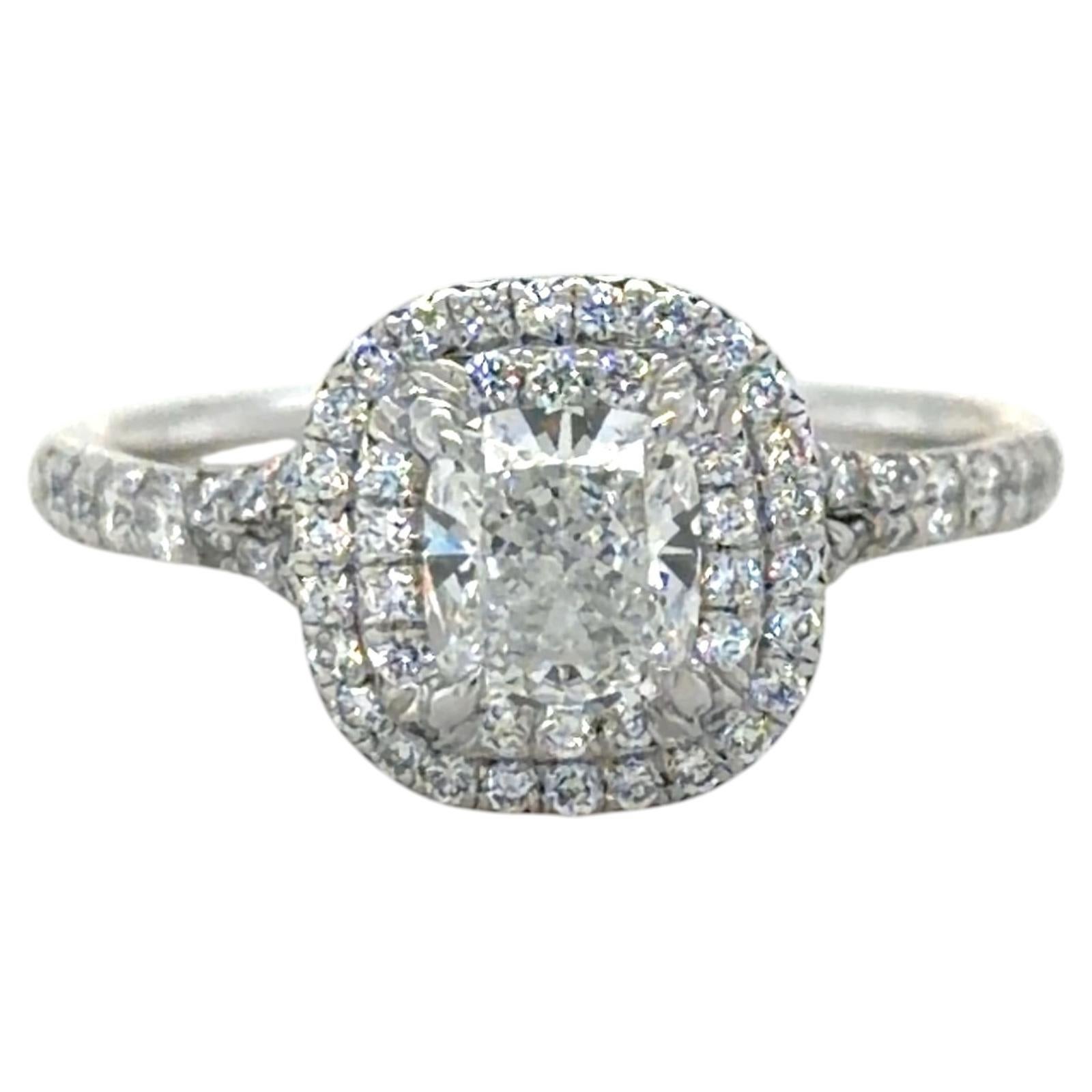 Tiffany & Co. Soleste Diamant-Verlobungsring, 1,00 cttw, Platin im Angebot