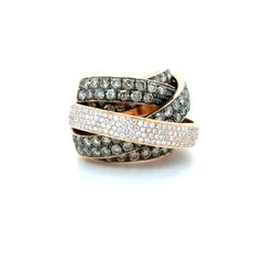 Le Vian, Champagne Diamond and Diamond Ring, 14K Rose and Blackened Gold