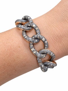 Pomellato, Silver-Topped, 18K Rose Gold and Brown Diamond Tango Bracelet, 14cttw