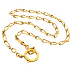 Late Victorian, Yellow Gold Fob Chain Necklace, 23 inches long