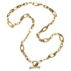 Roberto Coin, Yellow Gold Oval Link Toggle Necklace, 18K