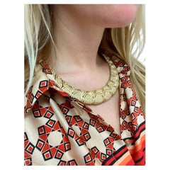 Retro 18K Yellow Gold and Diamond Collar Necklace