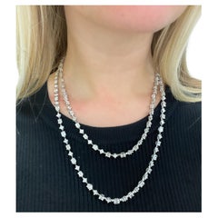 33.75 Carats Multi-Shape Diamond Longchain Necklace