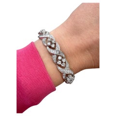 1950's, 8.50 Carats Diamond Bracelet