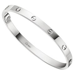 Cartier, bracelet rigide « Love » modèle moyen, or blanc 18 carats, taille 18