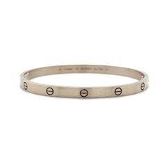 Cartier, bracelet rigide « Love » modèle moyen, or blanc 18 carats, taille 18