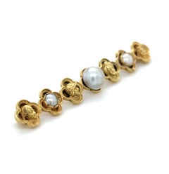 Jules and Louis Wièse, Renaissance Revival, Gold and Pearl Brooch, 18K