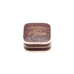 Vintage Brown and White Crocodile Leather Effect Jewellery Box