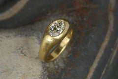 1.31 Carat Oval Natural Diamond Gypsy Engagement Ring