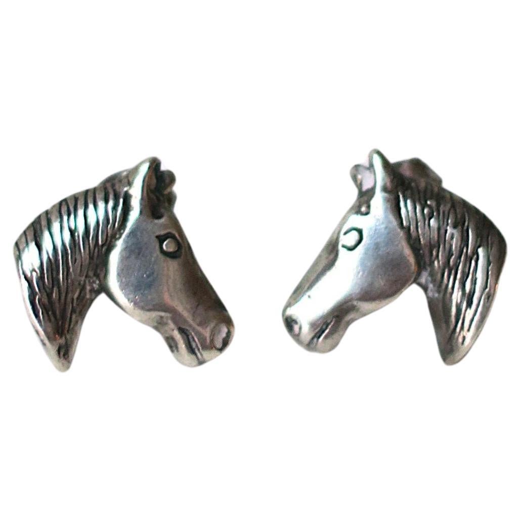 Horse Equestrian Stud Earrings For Sale
