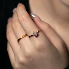 Vibrant Australian Black Opal & Diamond Engagement Ring 14K Yellow Gold