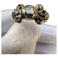 Authentic Georgian-Era 18k & Silver Table Cut Diamond Ring