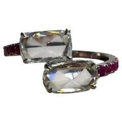 Lugano Diamonds „Toi et Moi“ – Ring mit Diamanten im Rosenschliff und Rubinen