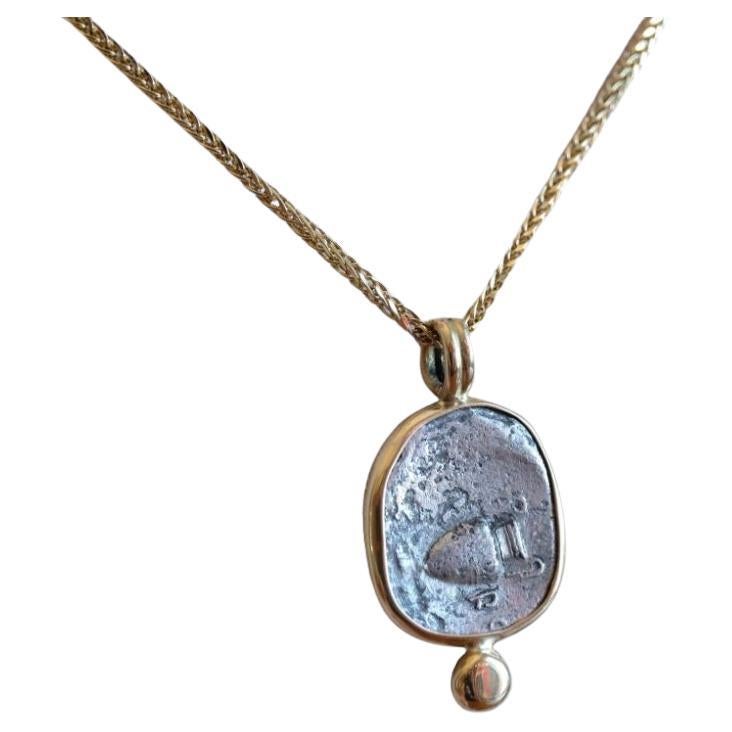 Anfora e scudo di Beozia - moneta di Tebe del 370 a.C. in una splendida moneta d'oro 18 carati. in vendita