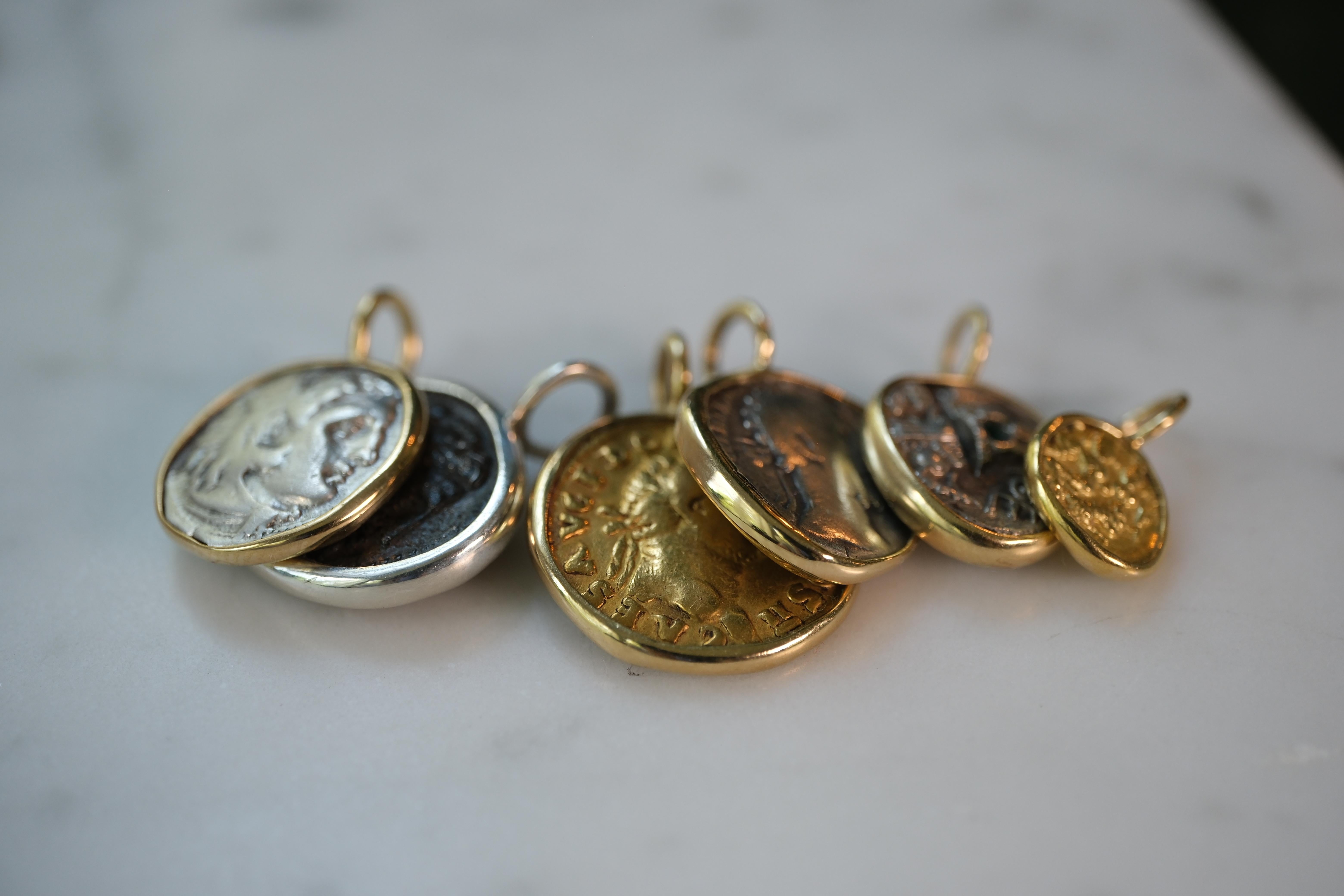 Pendentif en pièces de monnaie de la Grèce antique - Alexander le Grand, Héraklès et Zeus - A Silver Drach en vente 3