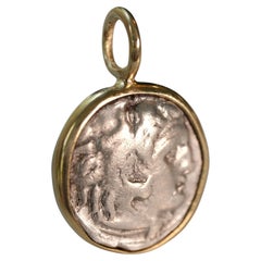 Ancient Greek Coin Pendant – Alexander the Great, Herakles & Zeus – Silver Drach
