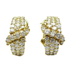 Diamond Gold Hoop Earrings 4