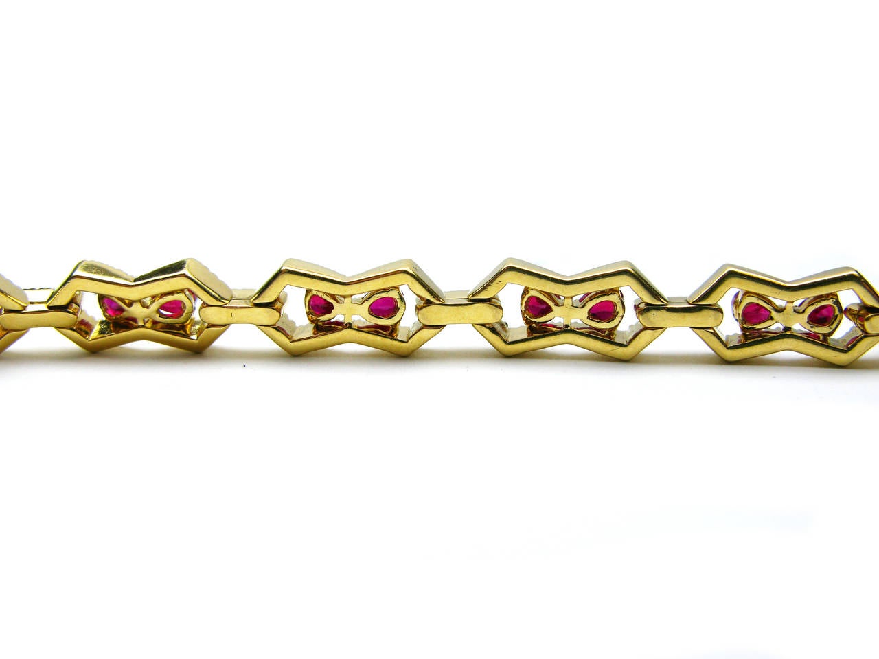 Women's Kurt Wayne Ruby & Diamond Gold Bracelet