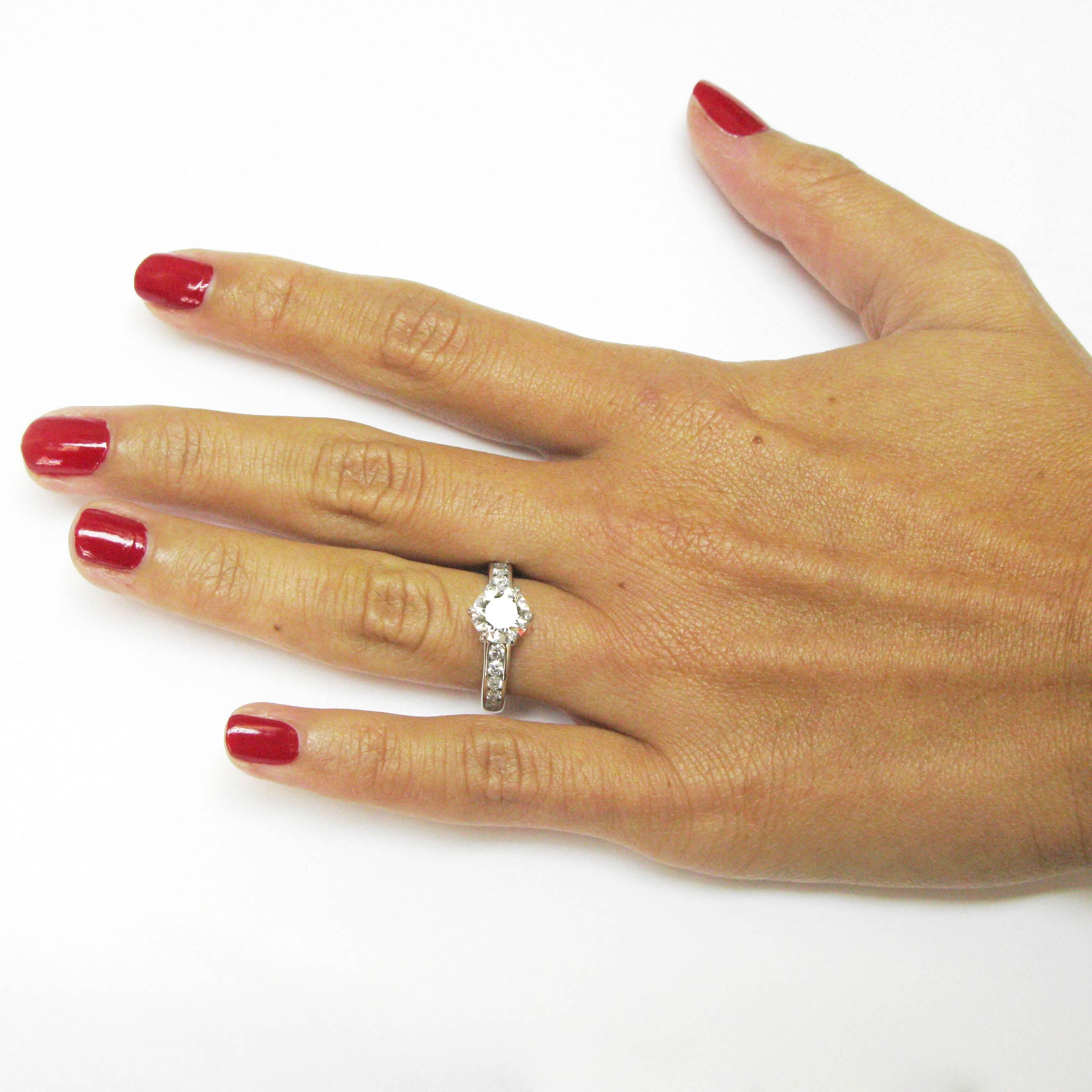 Women's Tiffany & Co. 1.22 Carat GIA Certified Diamond Platinum Engagement Ring