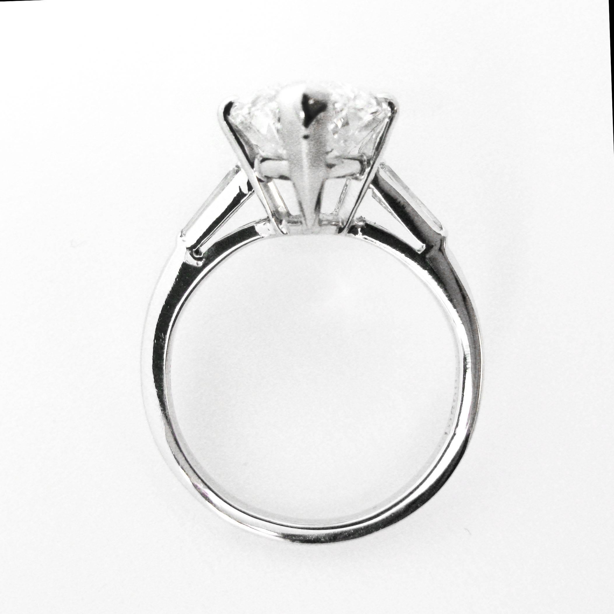 Classic 6.02 Carat GIA Cert Marquise Cut Diamond Platinum Ring  2