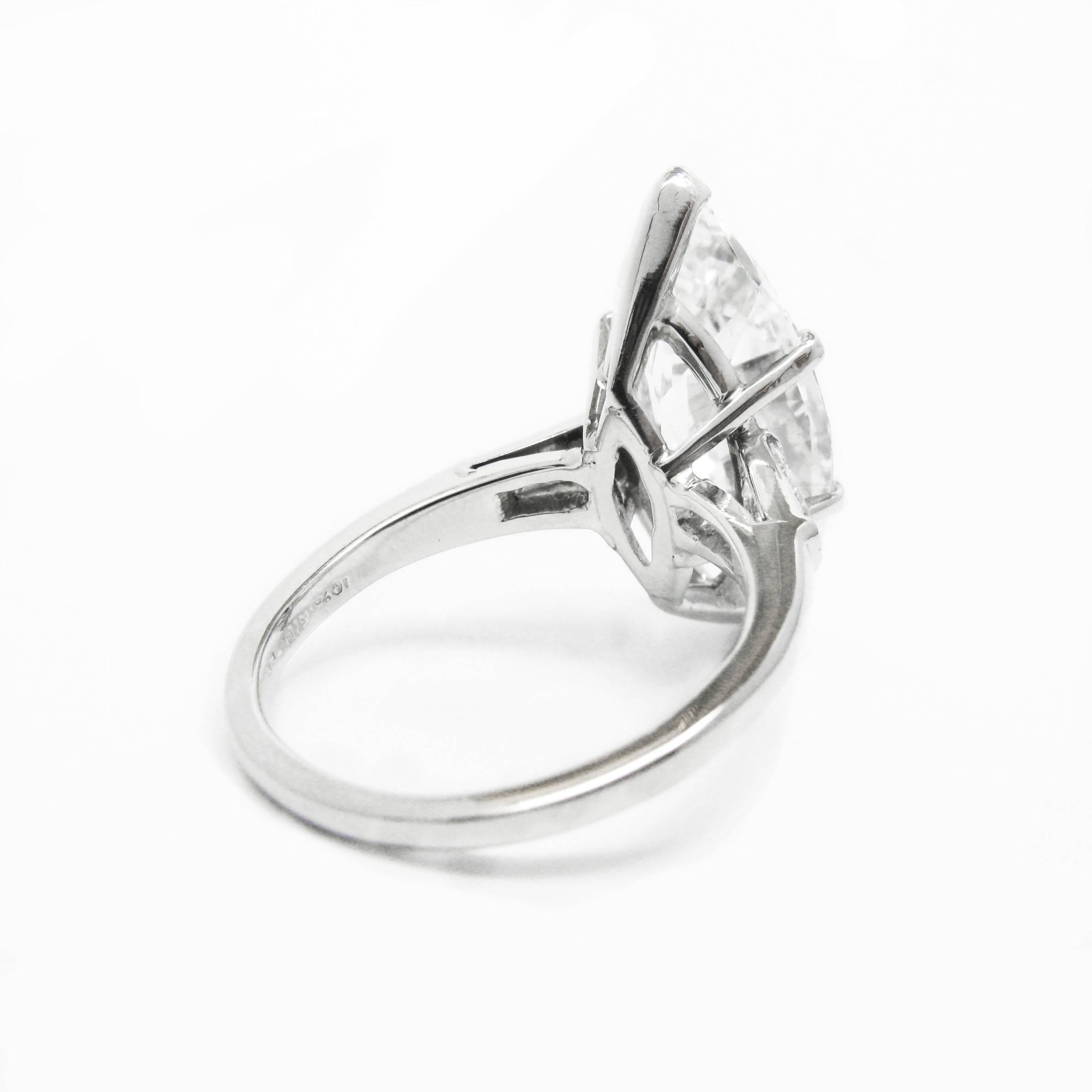 Classic 6.02 Carat GIA Cert Marquise Cut Diamond Platinum Ring  1