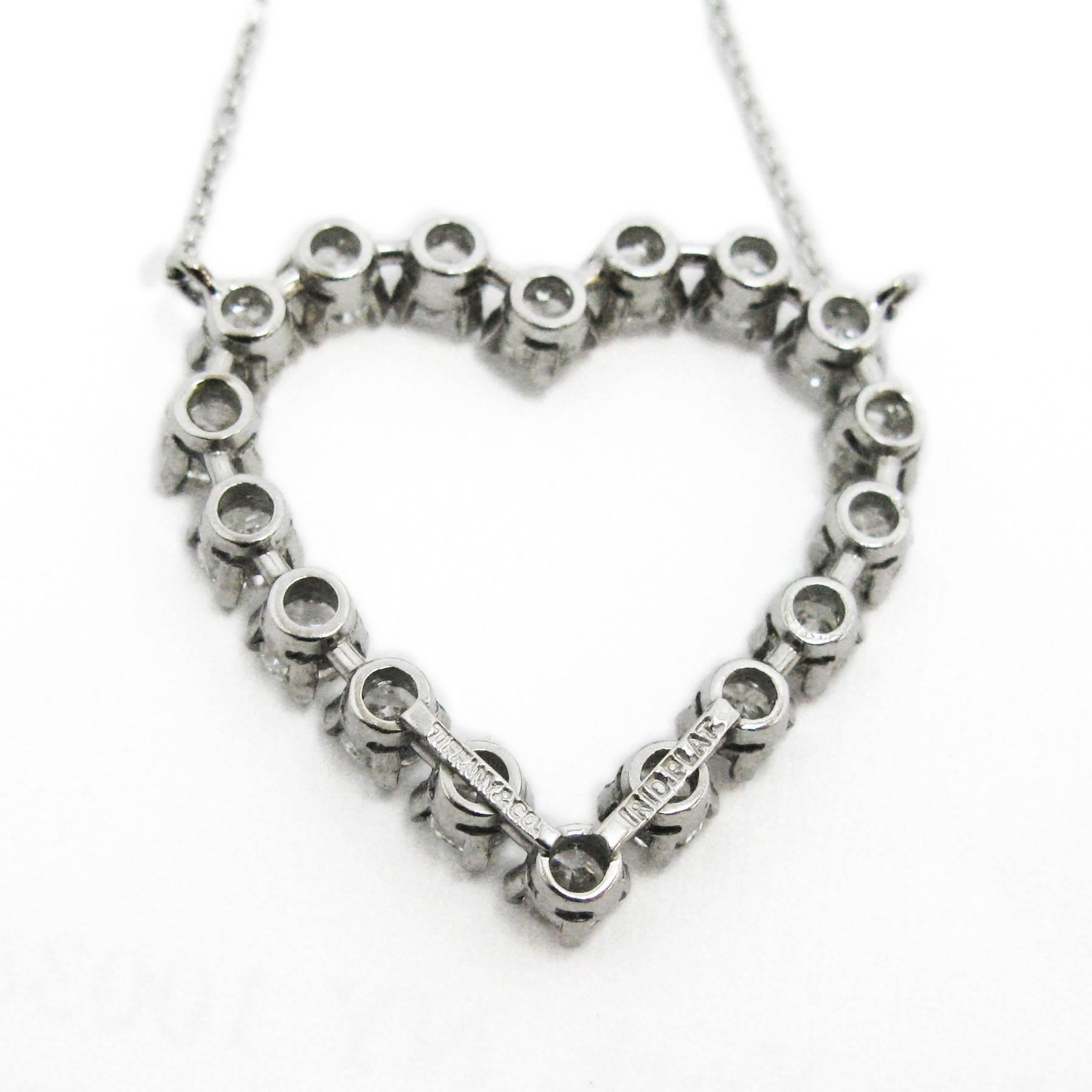 Tiffany & Co. 2.70 CTW Diamond and Platinum Heart Pendant In Excellent Condition In New York, NY