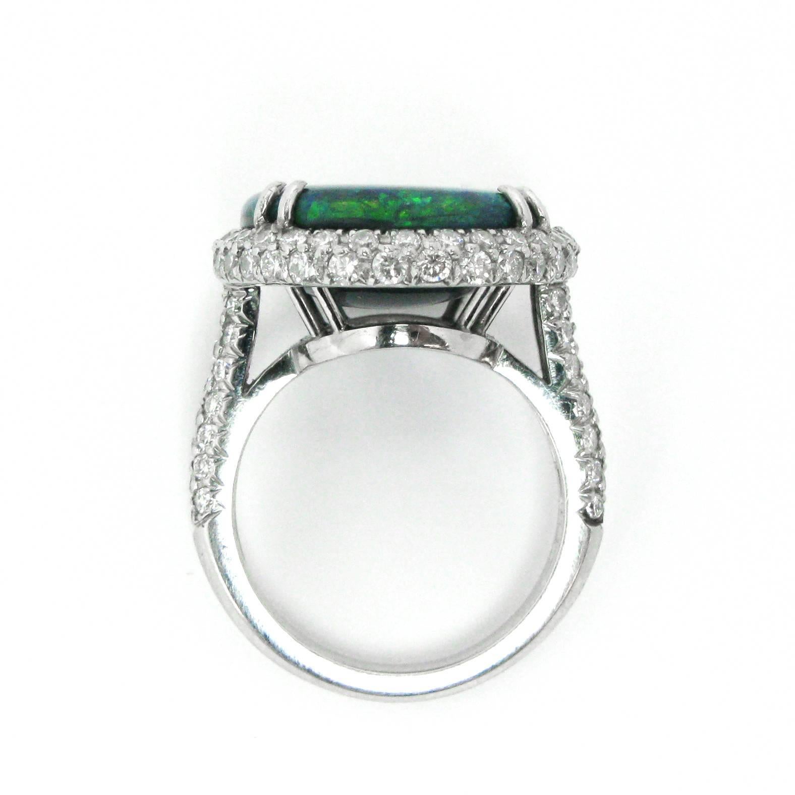 Kurt Wayne 11.50 Carat Opal Diamond Platinum Ring 3