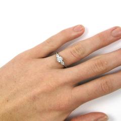 Tiffany & Co Three Stone  Diamond Platinum Ring