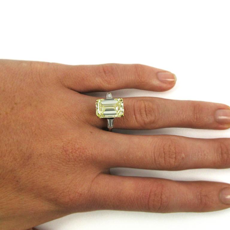 Fancy Yellow Canary Yellow Emerald Cut Diamond Emerald Cut Canary