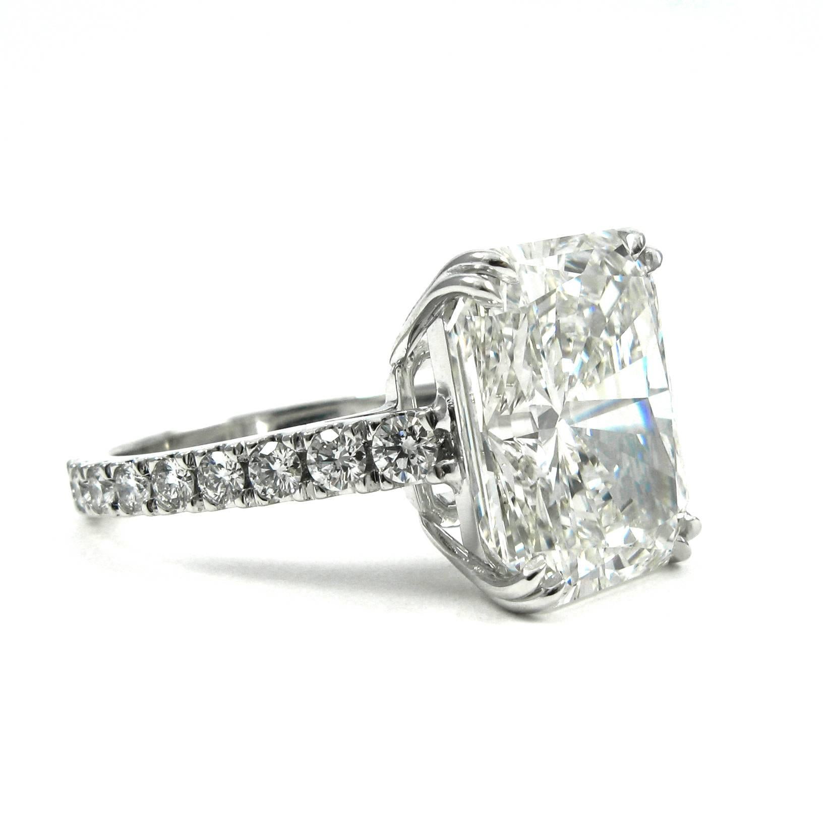 4 carat radiant cut engagement ring