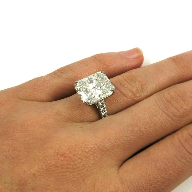 Stunning Gia Certified 10 04 Carat Radiant Diamond Platinum Pave J Birnbach Ring For Sale 4 Stunning Gia Certified 10 04 Carat Radiant Diamond Platinum Pave J Birnbach Ring For Sale 4