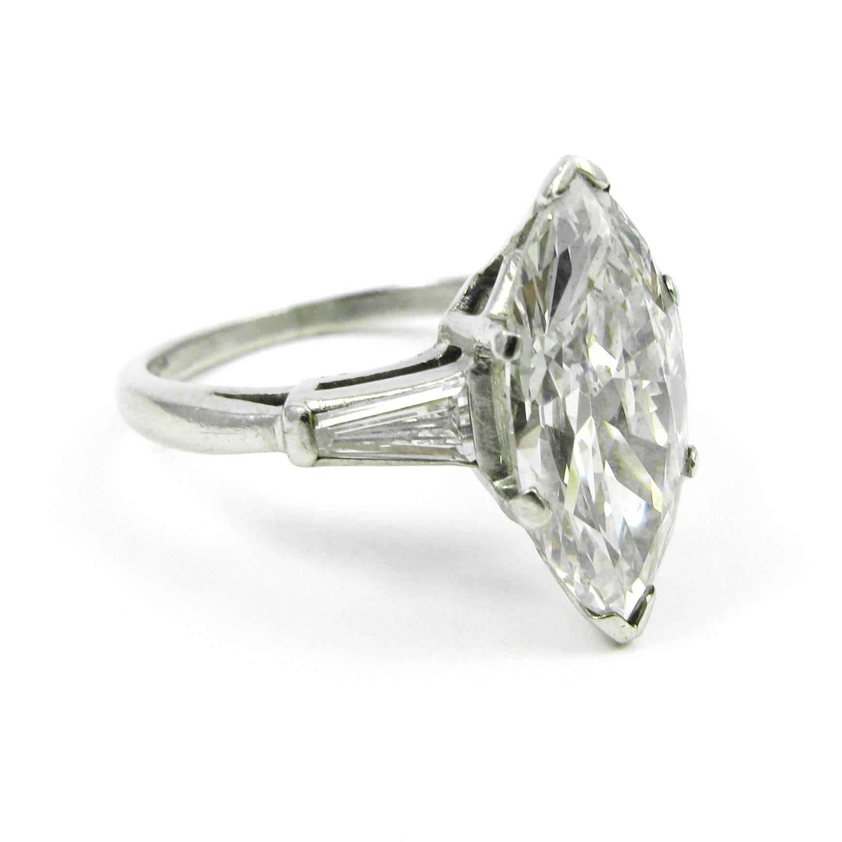 marquise diamond with tapered baguettes