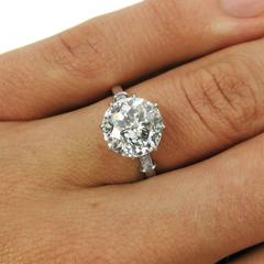 GIA Certified 3.04 Carat Jubilee Cut Diamond Platinum Engagement Ring