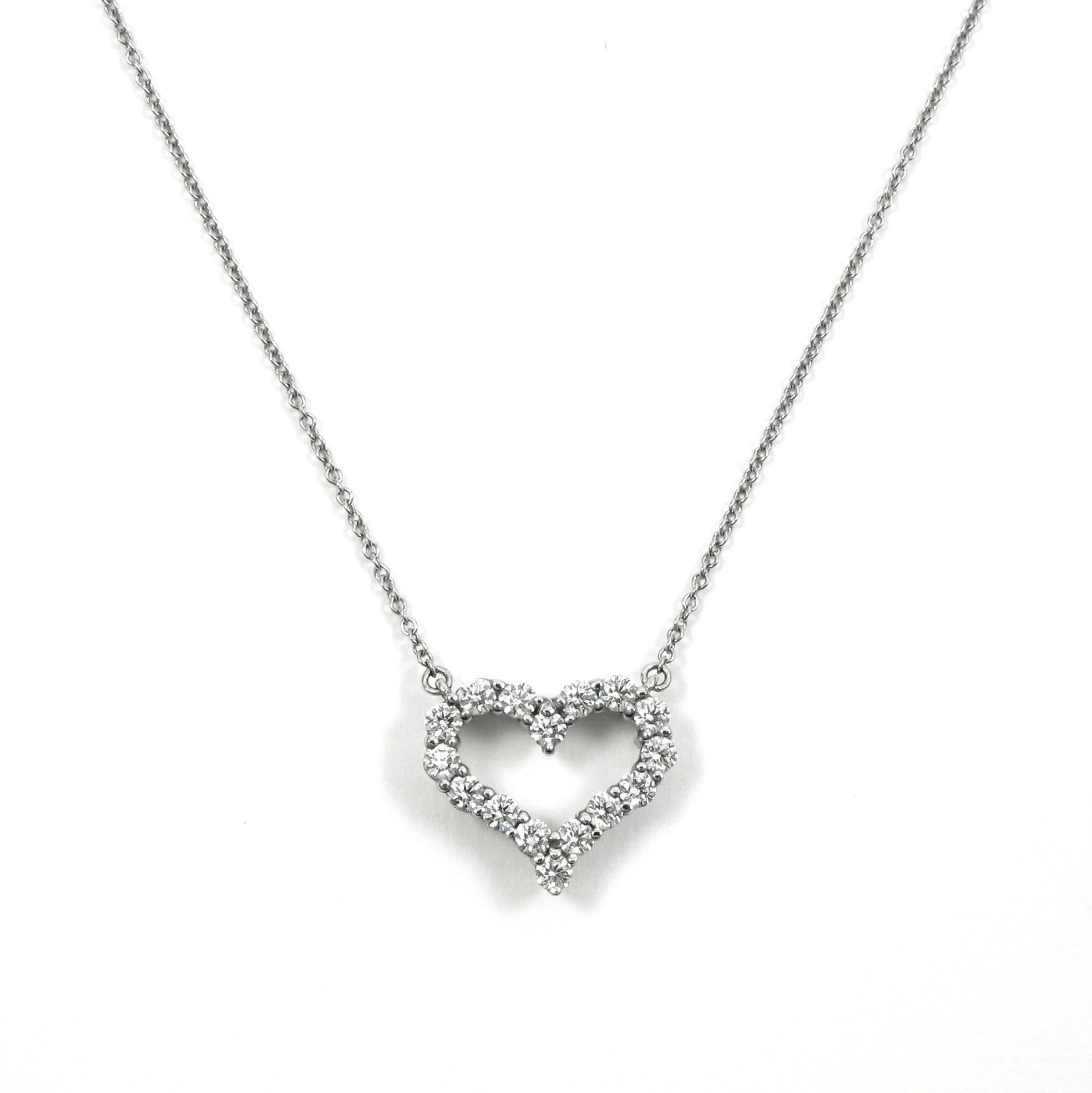 tiffany diamond heart necklace