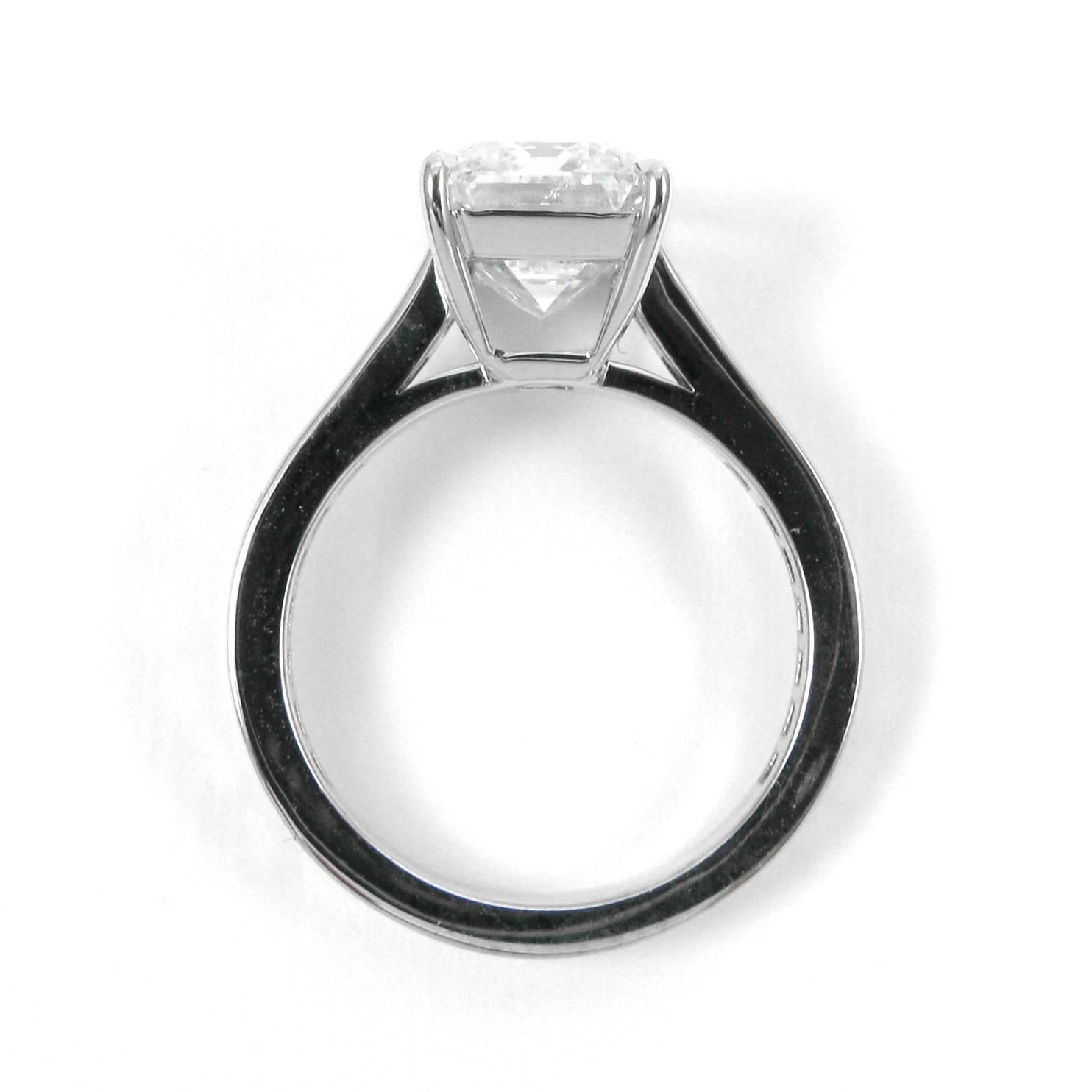 Women's or Men's GIA Certified 4.01 Carat Emerald  Diamond Platinum Engagement Ring by J Birnbach