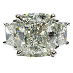 5.12 Carat GIA Cushion Cut Diamond and Platinum Ring