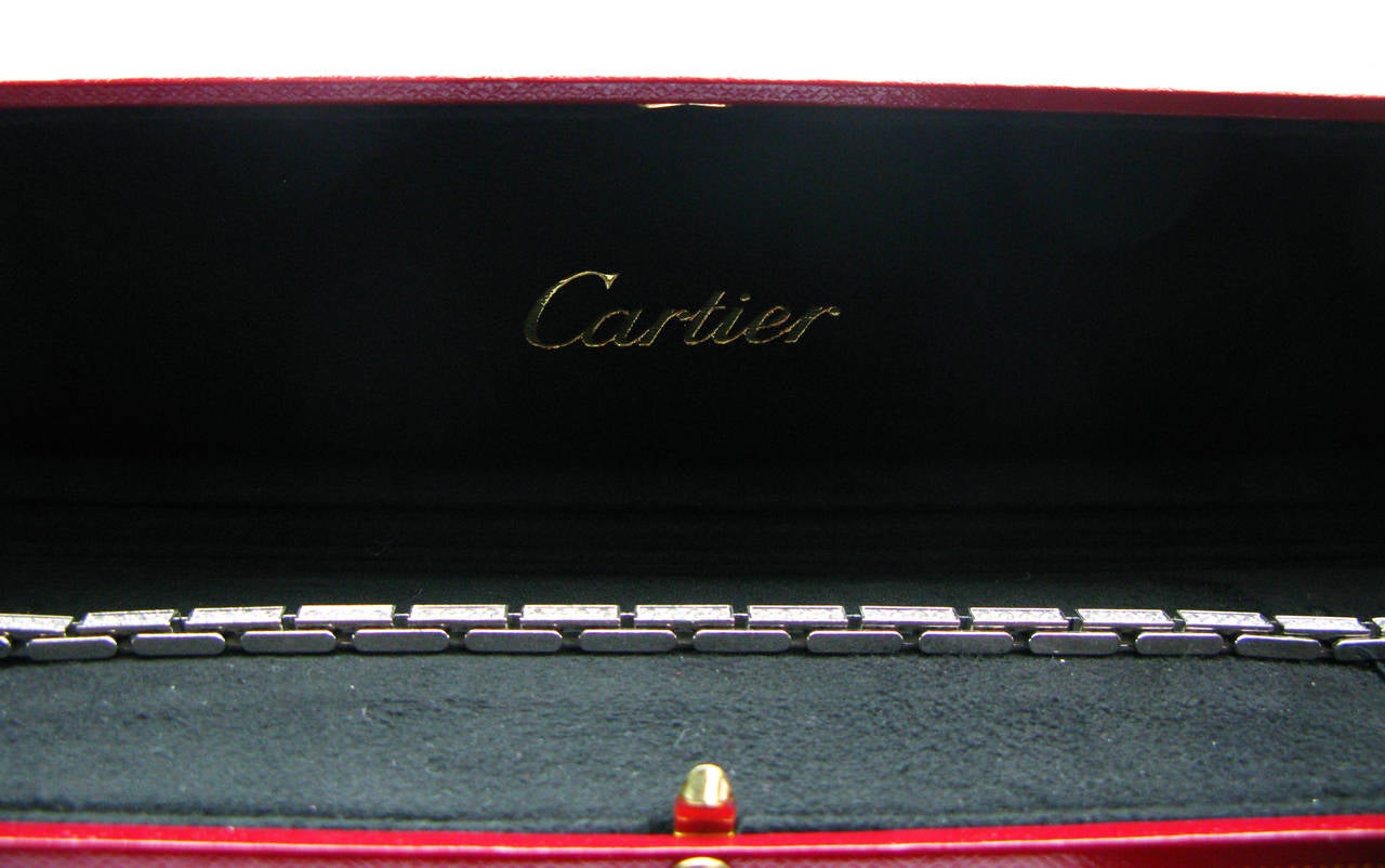Women's Cartier Agrafe Diamond Gold Link Bracelet
