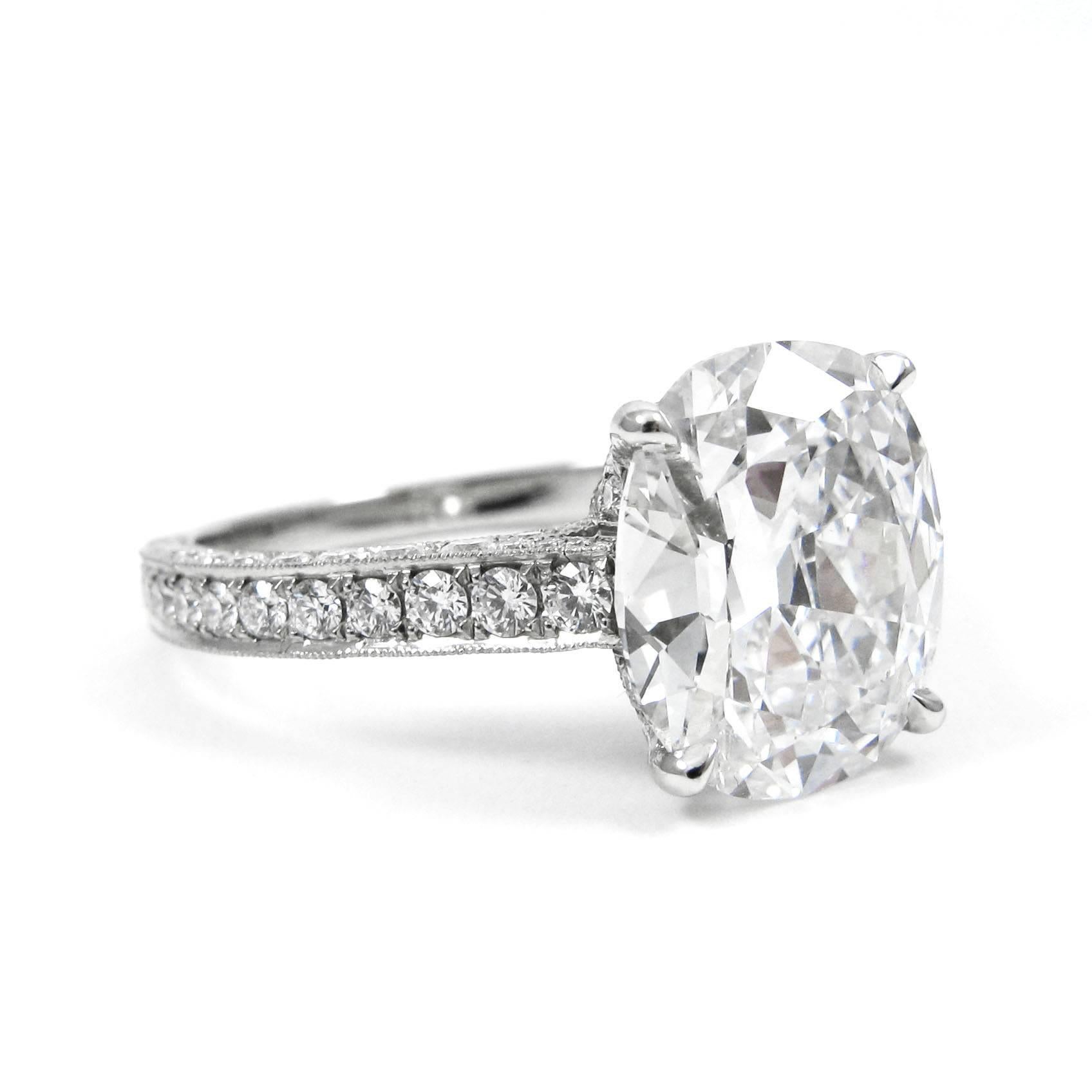 cushion cut pave engagement rings