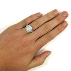 GIA Certified 7.03 Carat E Color Radiant Cut Diamond Platinum J. Birnbach Ring