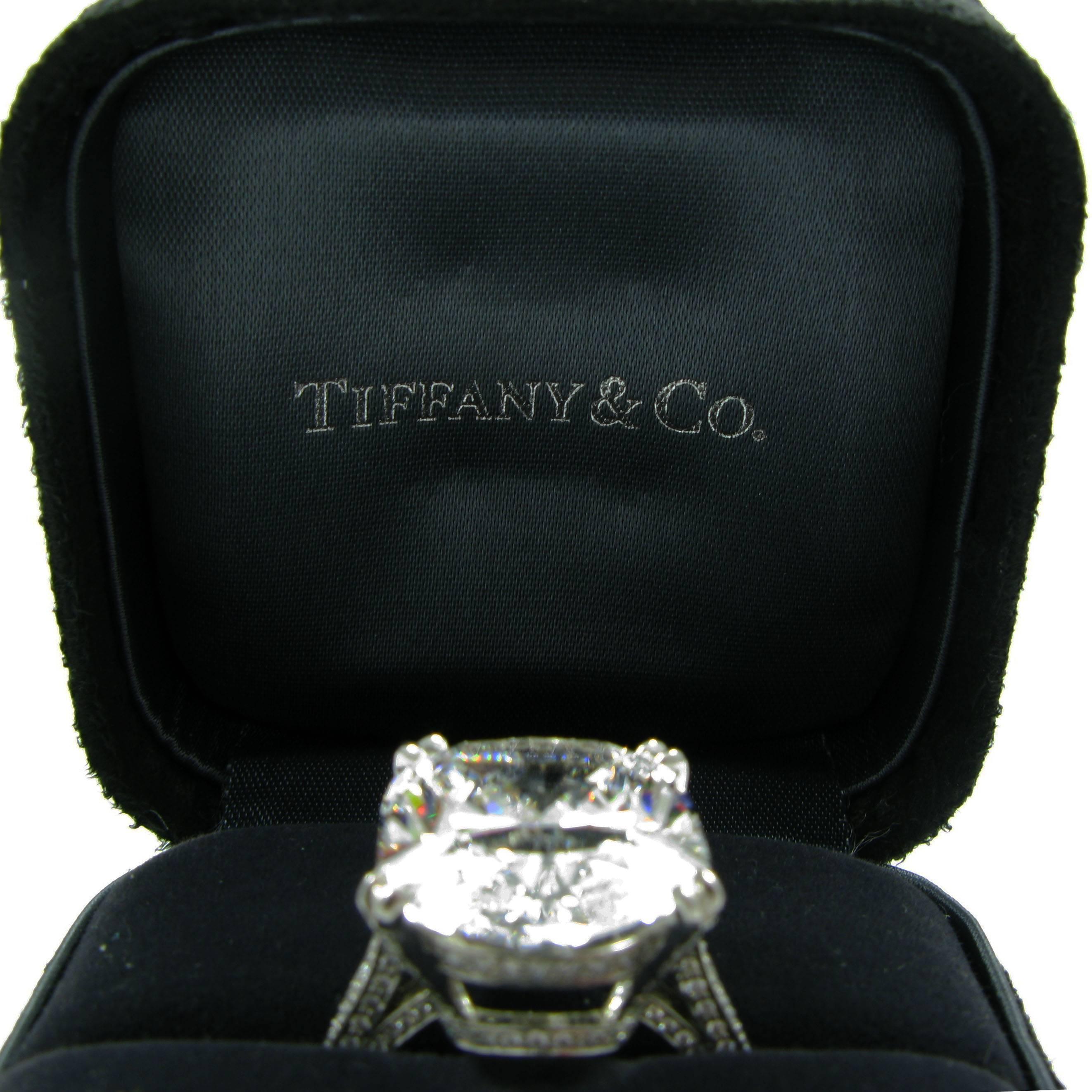 Tiffany & Co. GIA Certified 17.06 Ct Cushion D IF Type IIA Diamond Ring For Sale 3