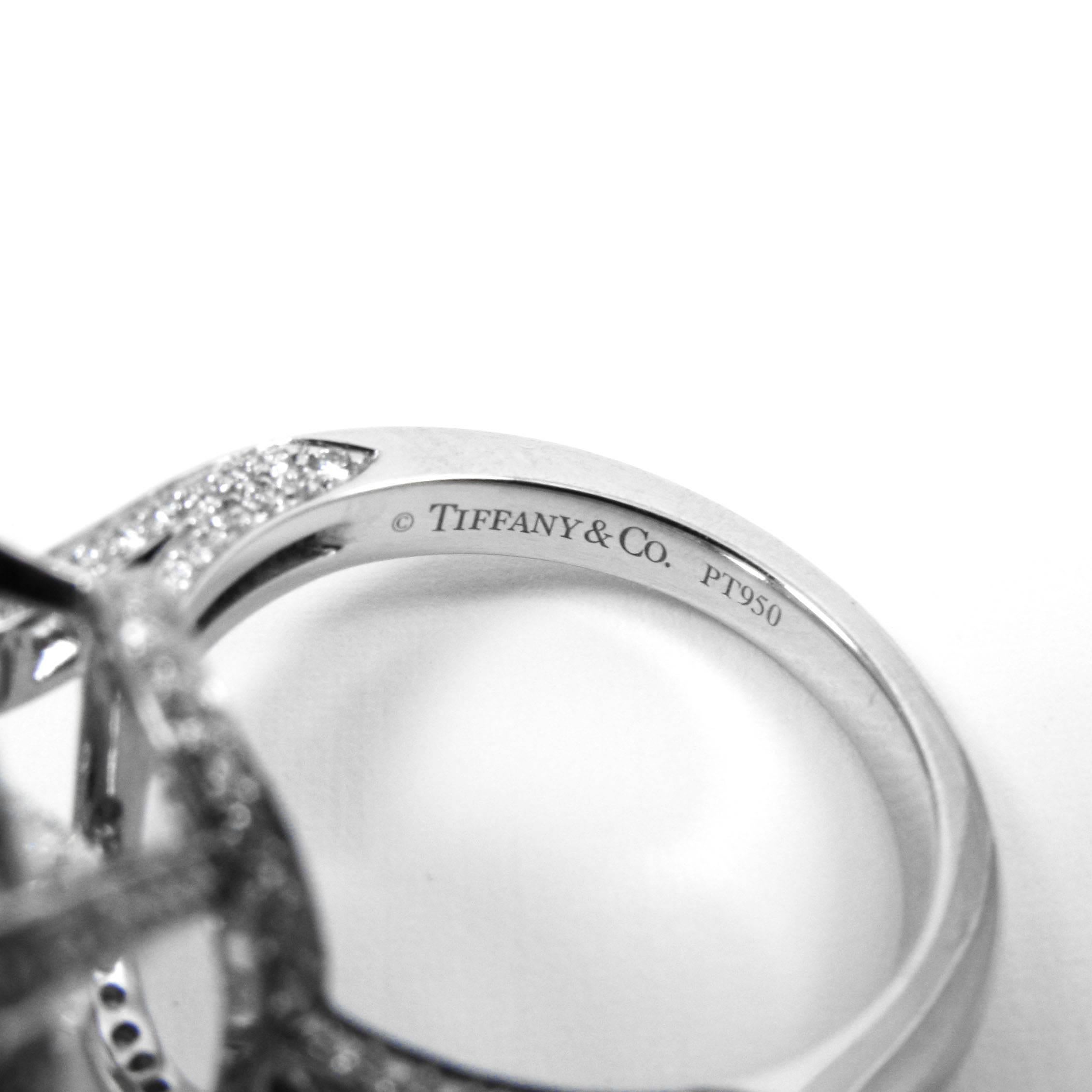 Women's or Men's Tiffany & Co. GIA Certified 17.06 Ct Cushion D IF Type IIA Diamond Ring For Sale