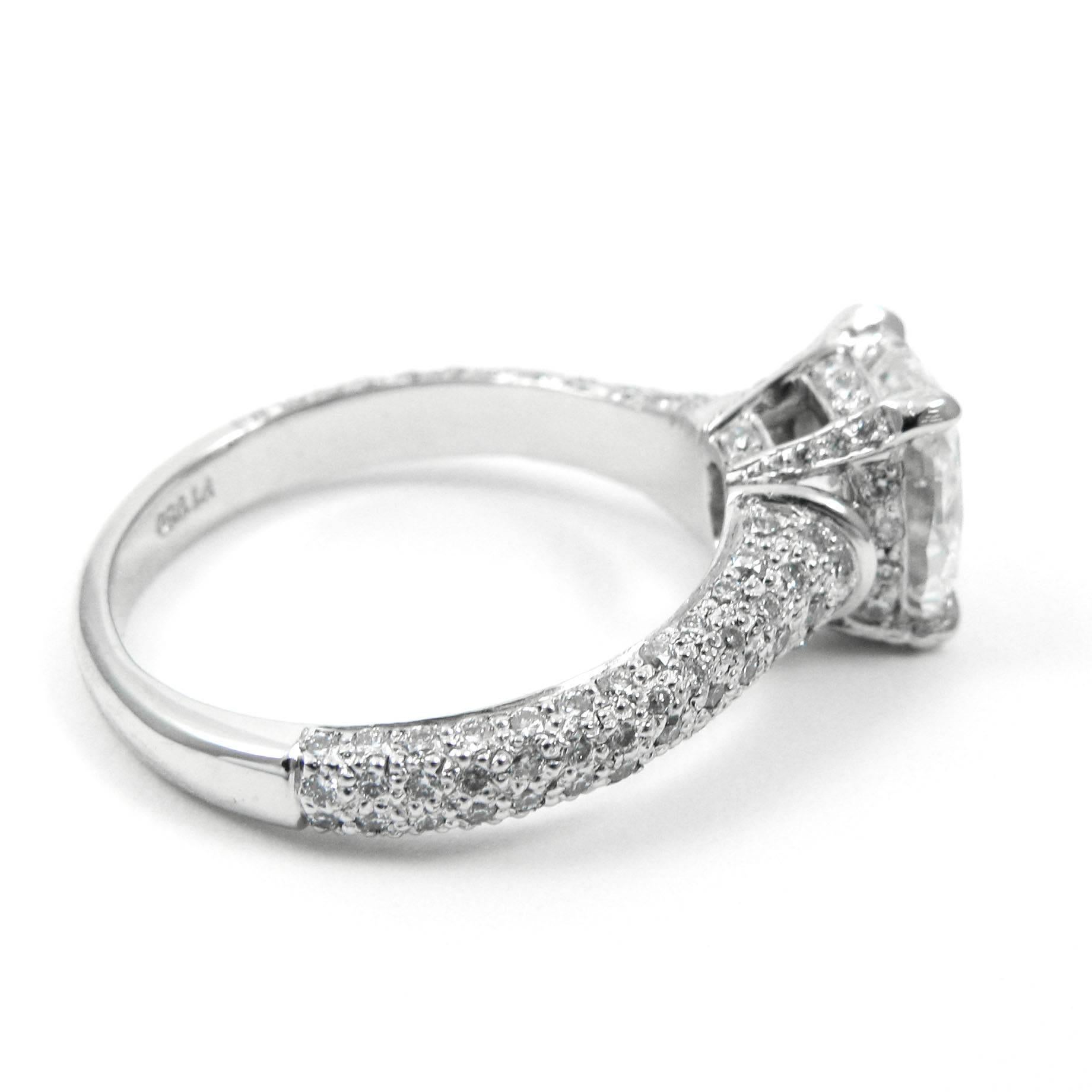 1 carat pave diamond ring