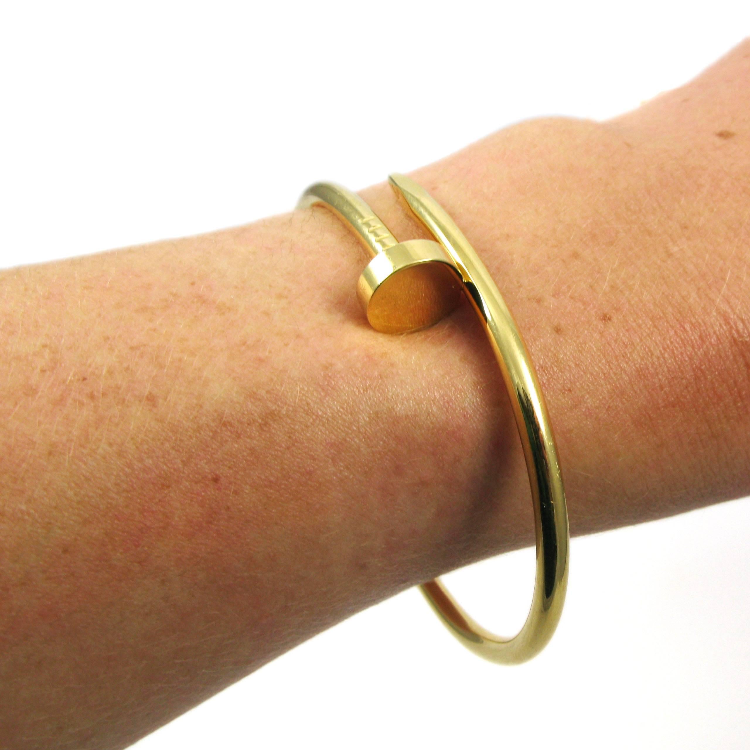 Cartier Yellow Gold “Juste un Clou” Nail Bracelet In Excellent Condition In New York, NY