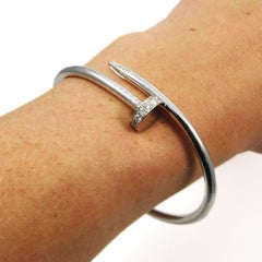 Cartier White Gold and Diamond "Juste un Clou" Nail Bangle Bracelet